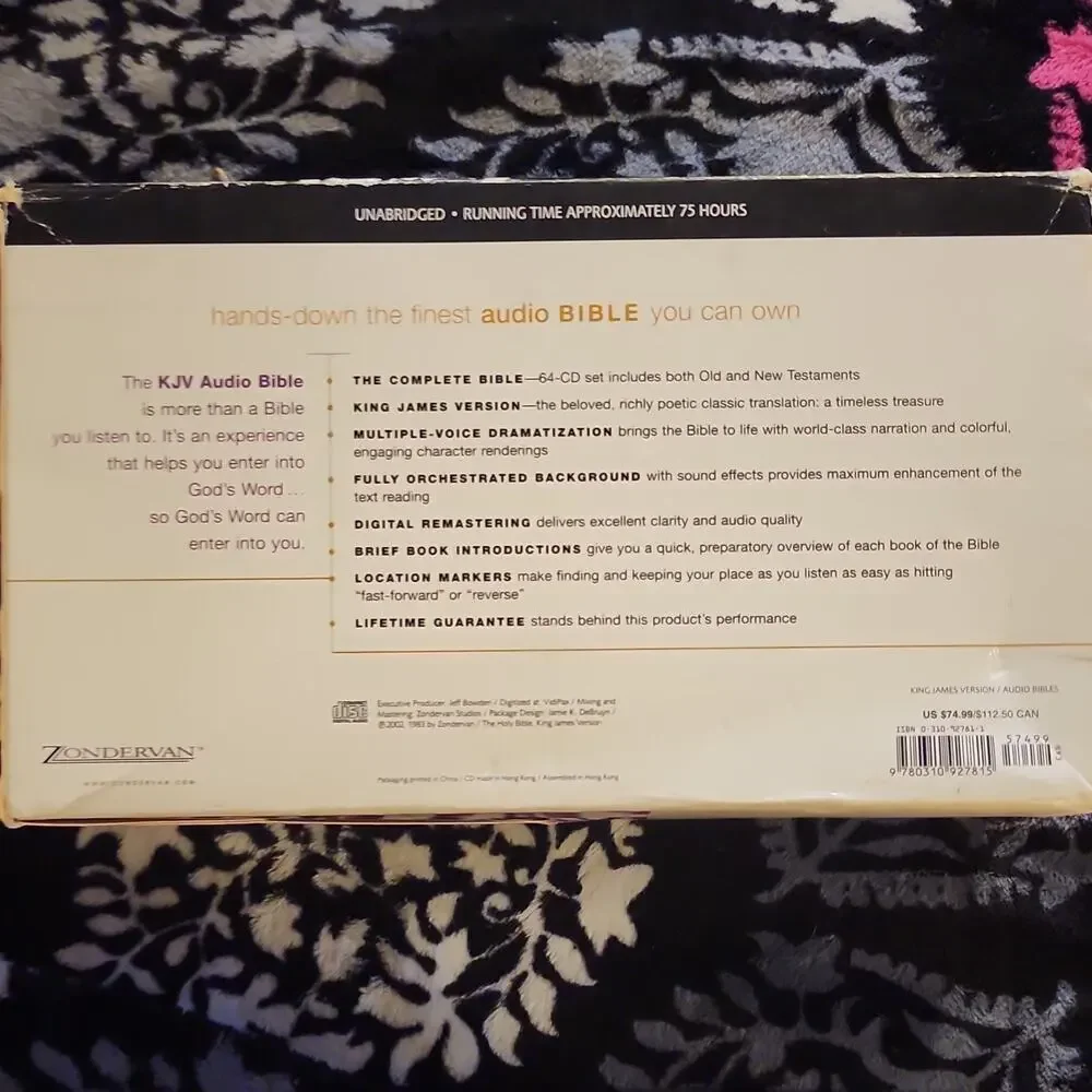 Zondervan KJV Dramatized Unabridged Audio Bible 64 CDs King James Version